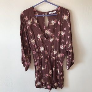 Flynn Skye Brown Floral Romper